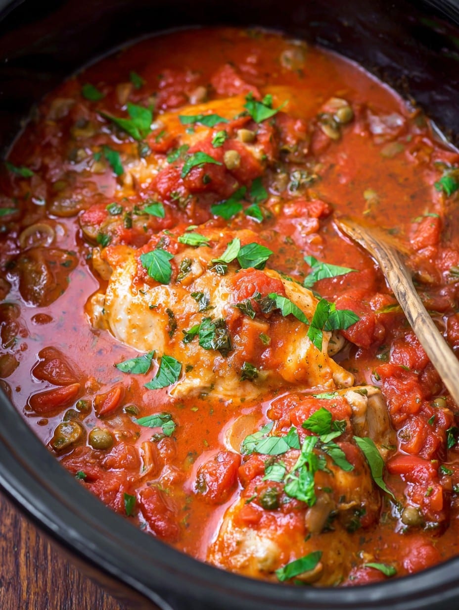 Crockpot Chicken Cacciatore