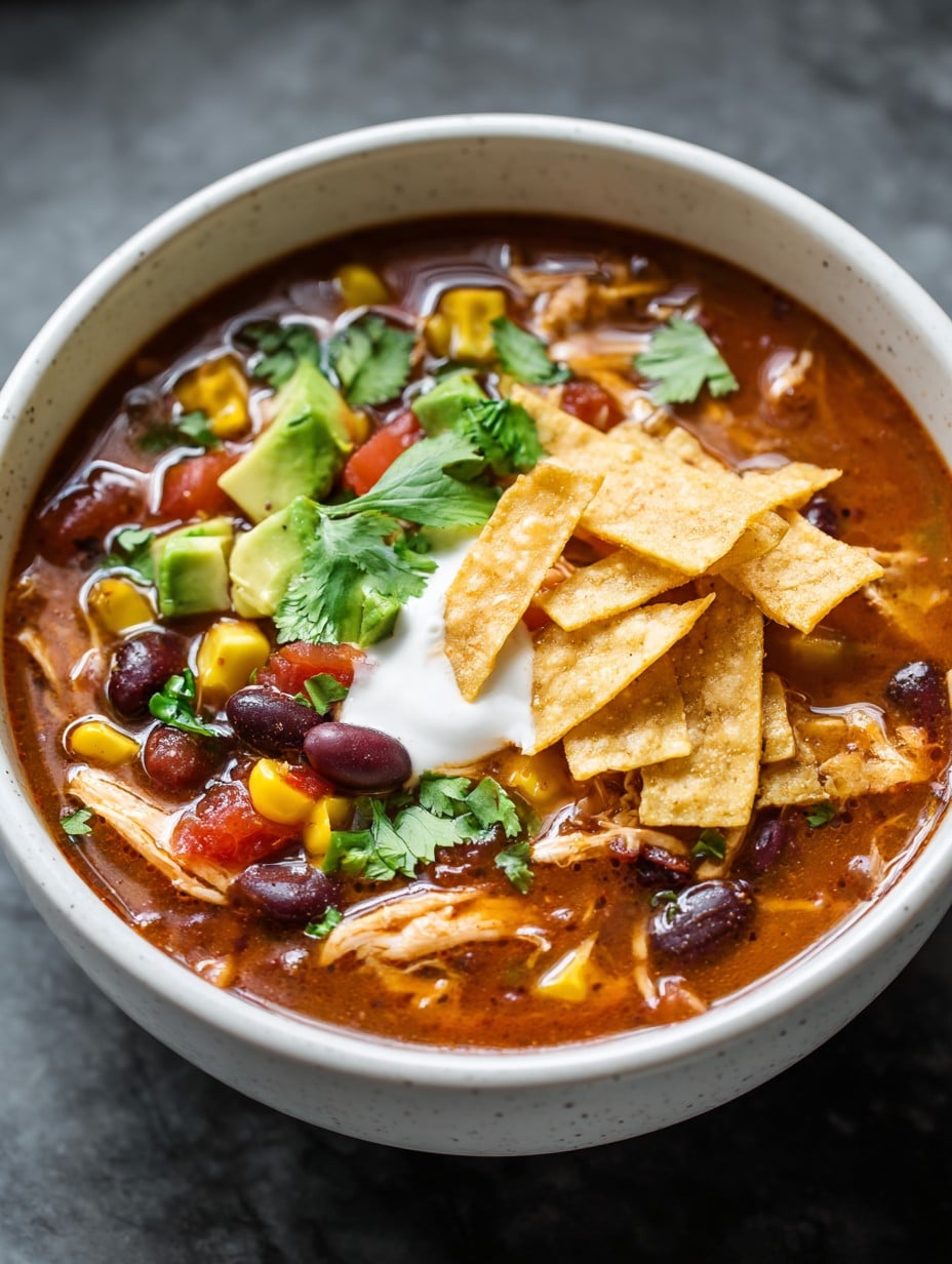 Crockpot Chicken Tortilla Soup