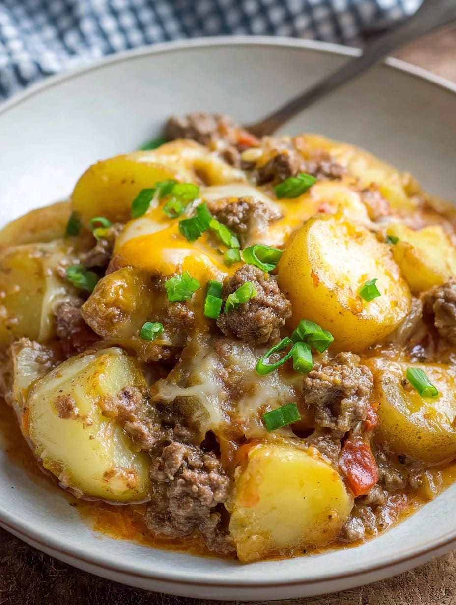 Crockpot Hamburger Potato Casserole Recipe