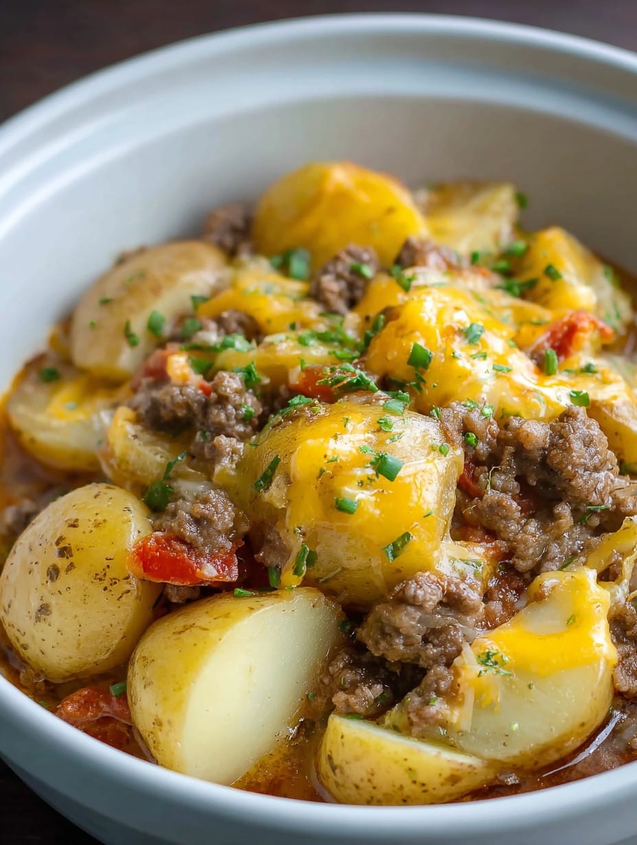 Crockpot Hamburger Potato Casserole Recipe