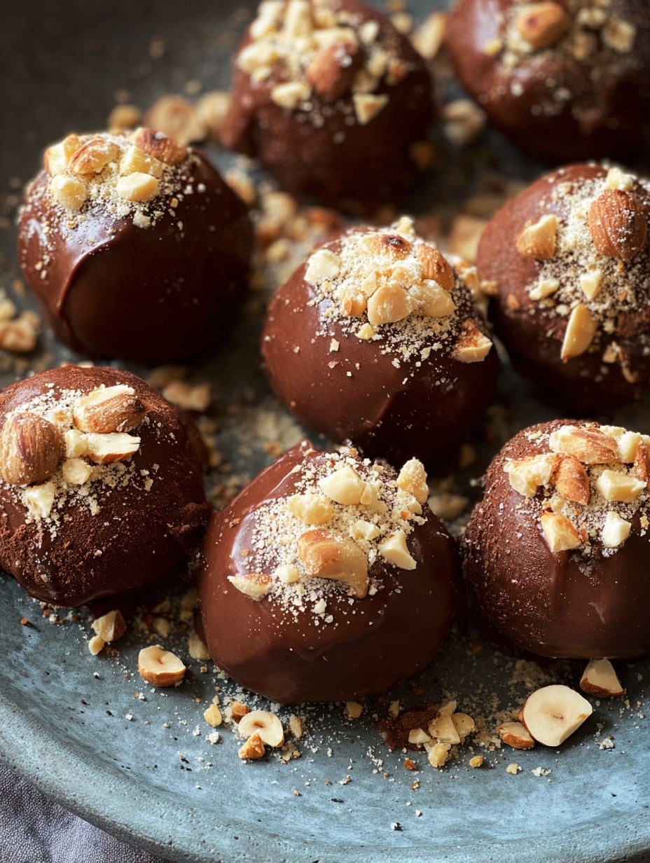 Easy Chocolate Hazelnut Truffles