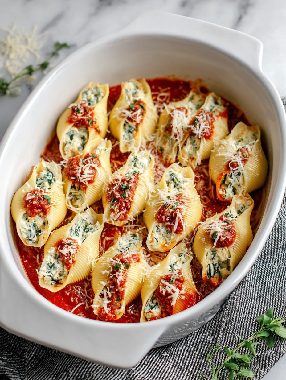 Easy Christmas Stuffed Shells Recipe