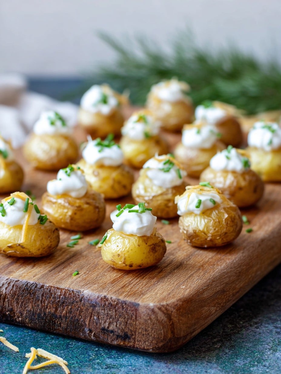 Mini Baked Potatoes Easy New Year Appetizer