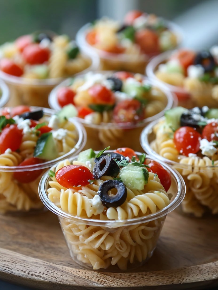 Pasta Salad Cups Recipe For your next graduation party