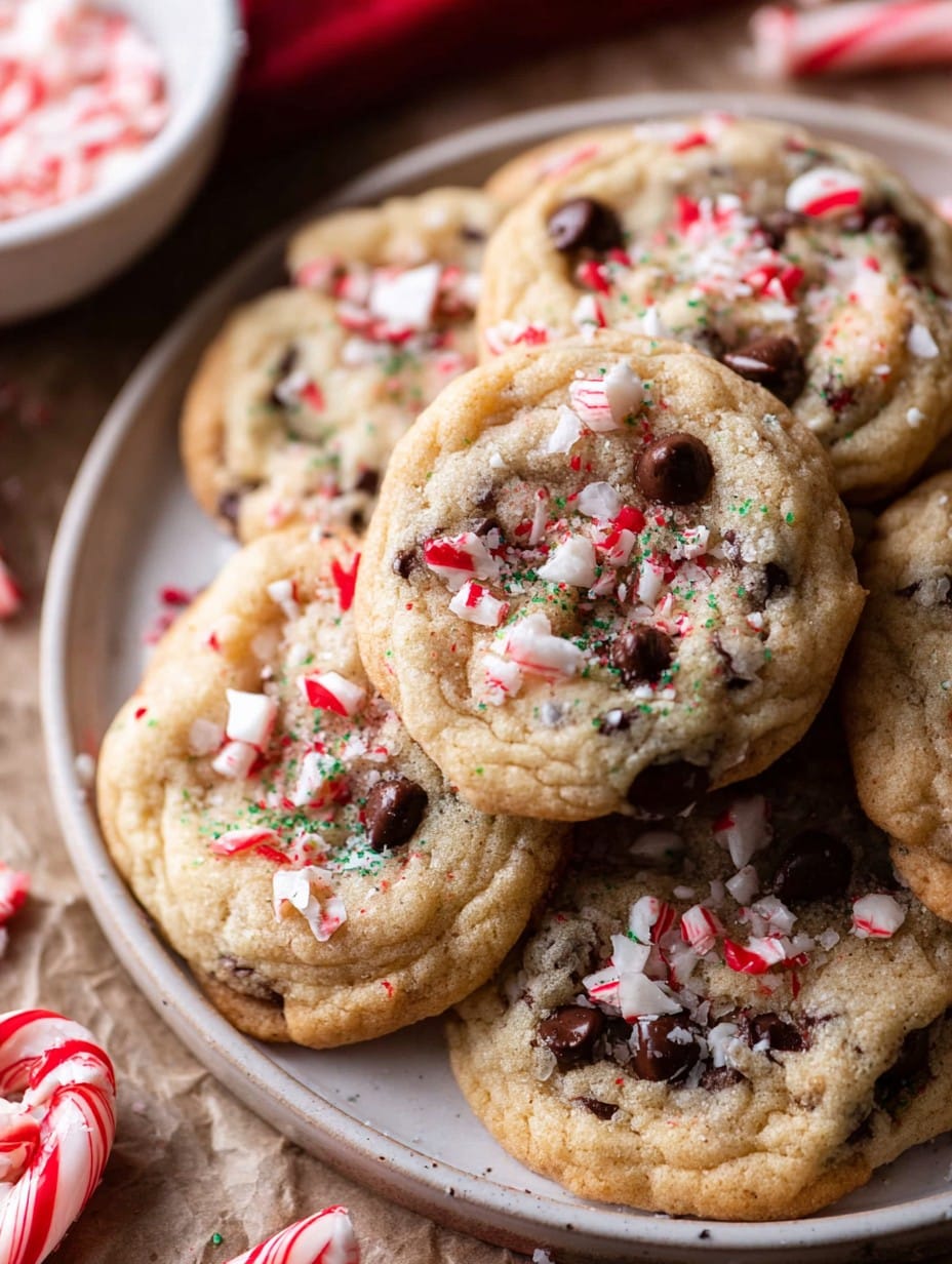 Peppermint Chocolate Chip Christmas Cookies Recipe