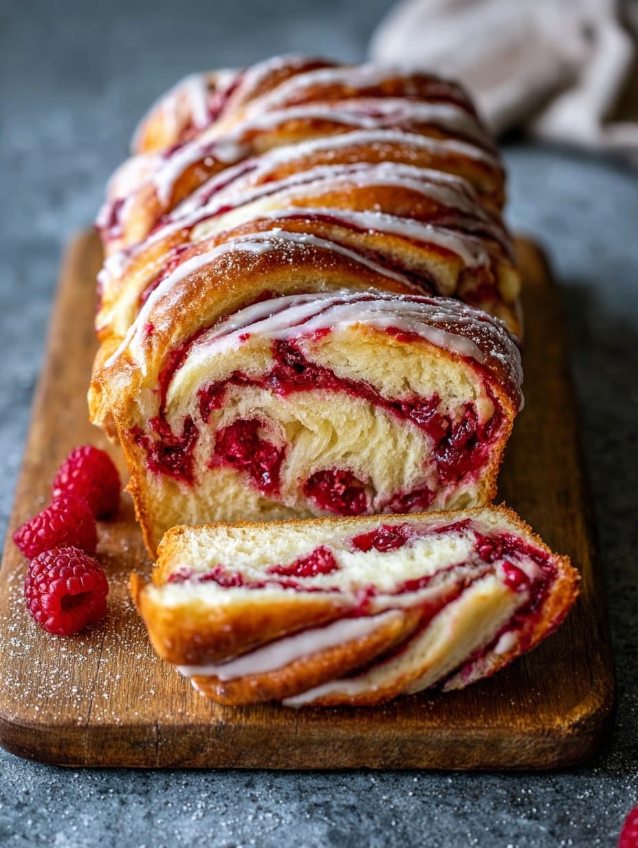 Raspberry Swirl Brioche Loaf Recipe