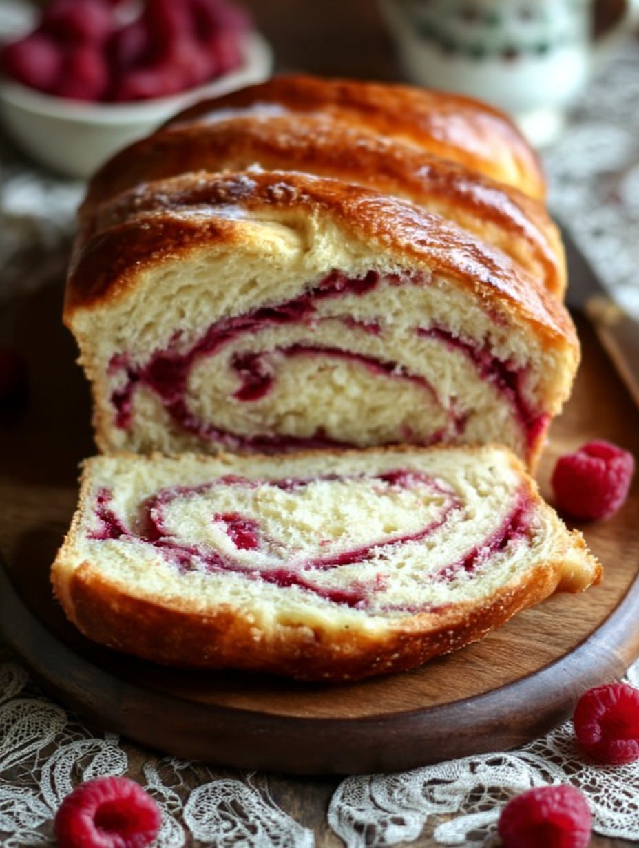 Raspberry Swirl Brioche Loaf Recipe