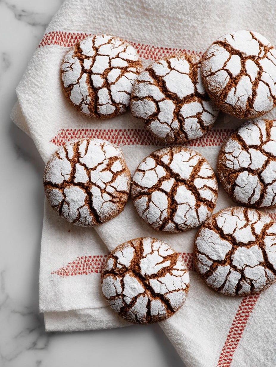 Soft and Spiced Gingerbread Crinkle Cookies Recipe
