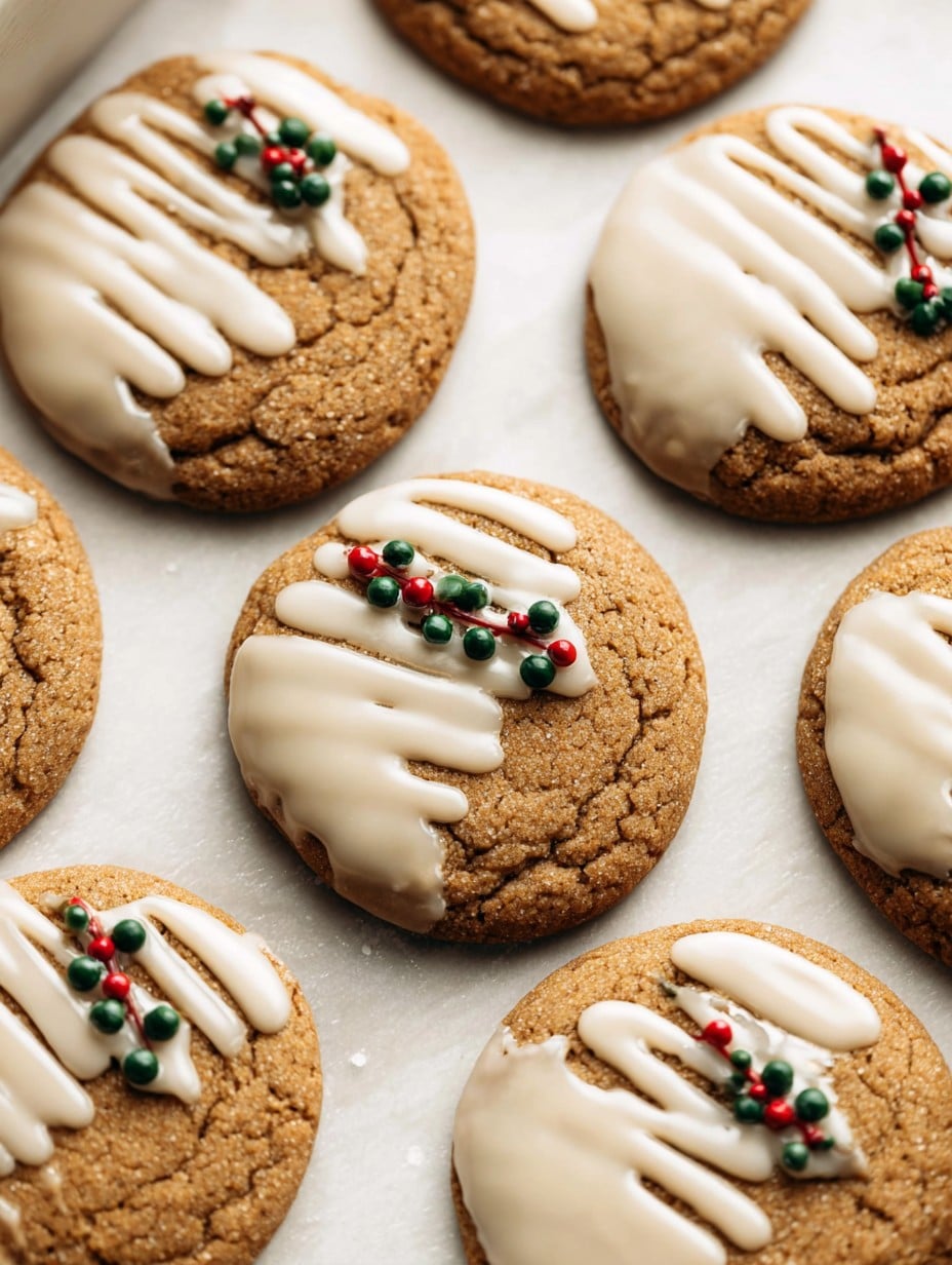 Soft Gingerbread Cookies with Maple Glaze