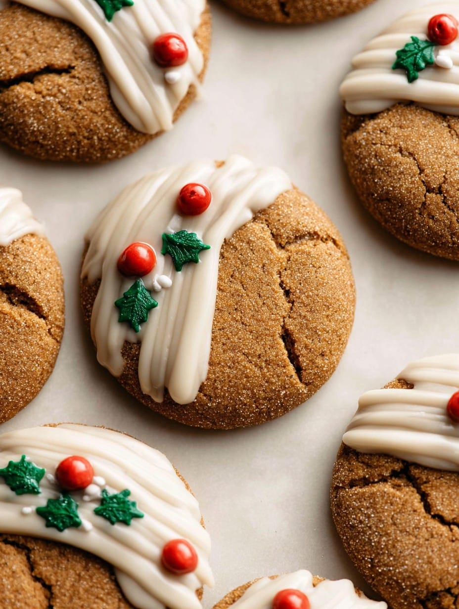 Soft Gingerbread Cookies with Maple Glaze