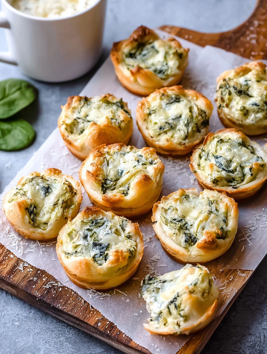 Spinach Artichoke Dip Bites