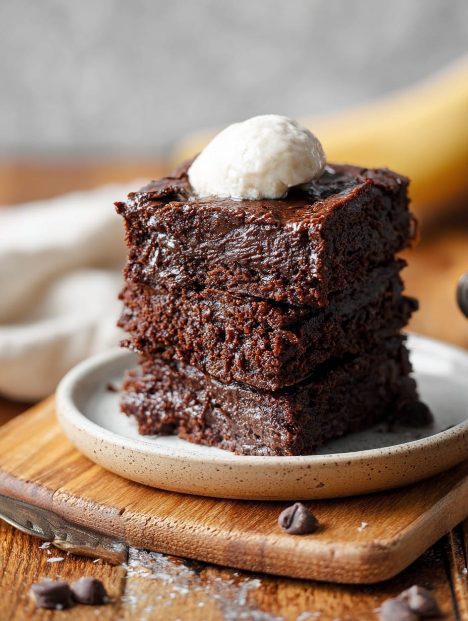 Vegan Flourless Banana Brownies