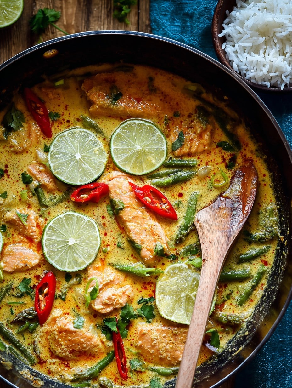 30 minute Coconut Thai Salmon Curry