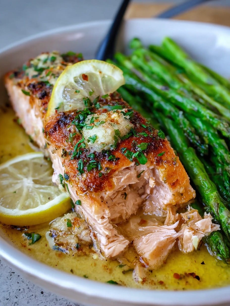Baked Lemon Garlic Butter Salmon