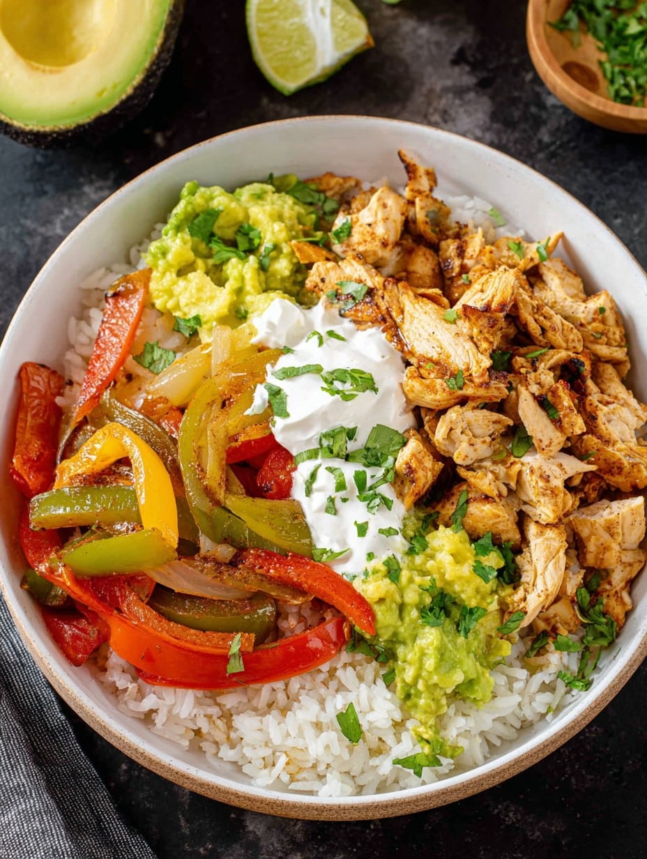 Chicken Fajita Rice Bowl