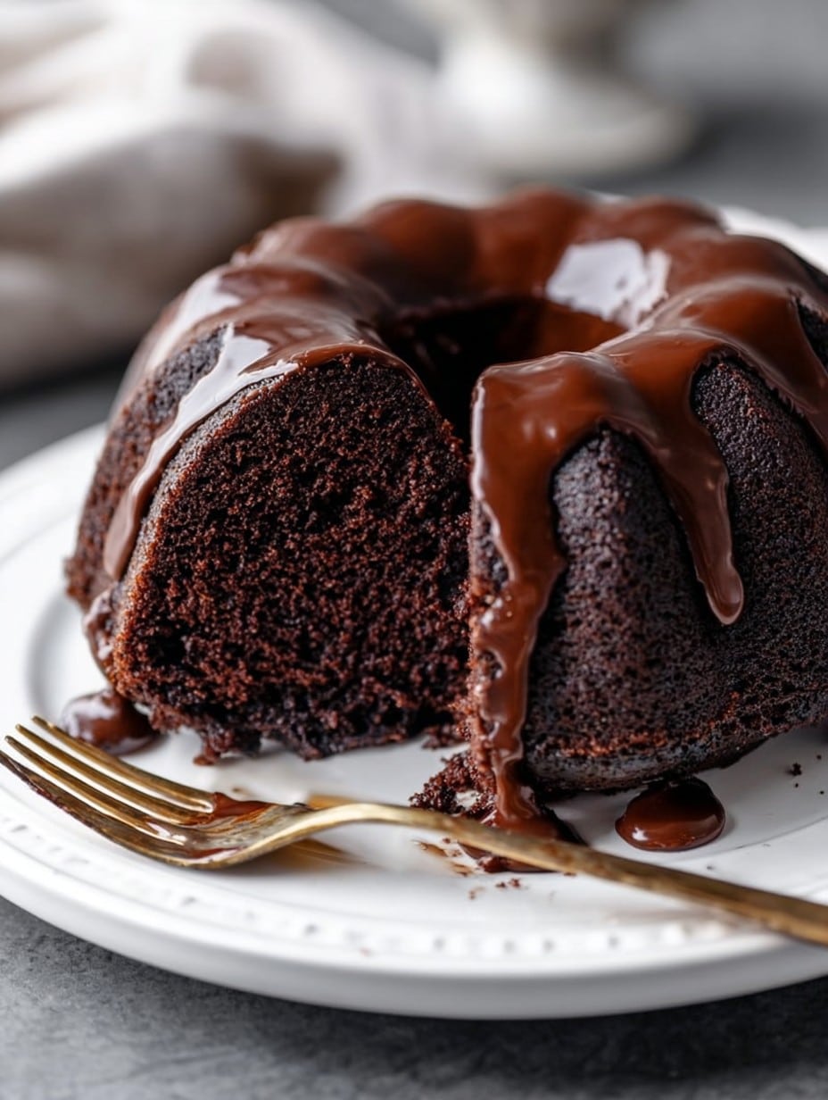 Chocolate Pound Cake with Chocolate Glaze