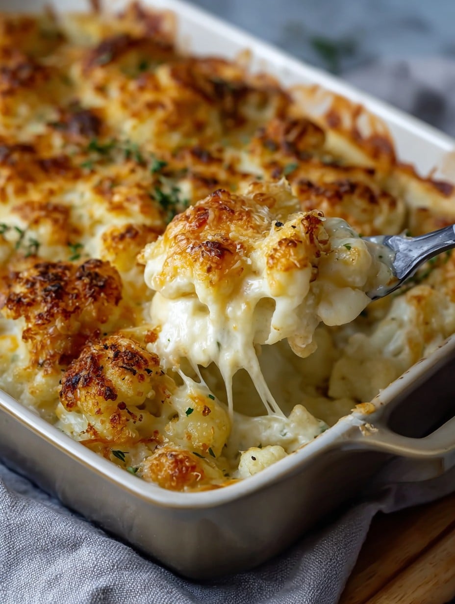 Creamy Four-cheese Cauliflower Bake