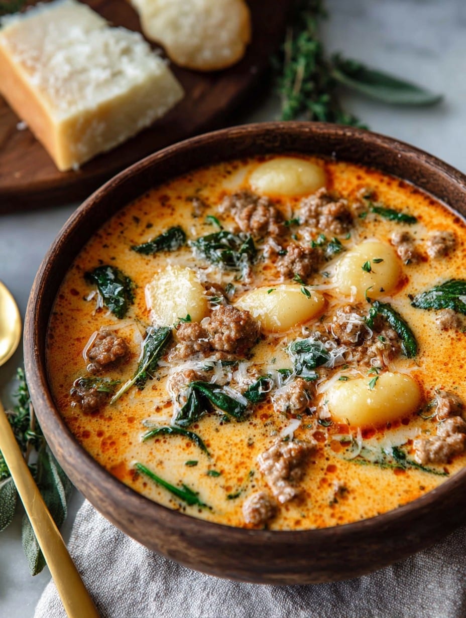 Creamy Italian Sausage Gnocchi Soup