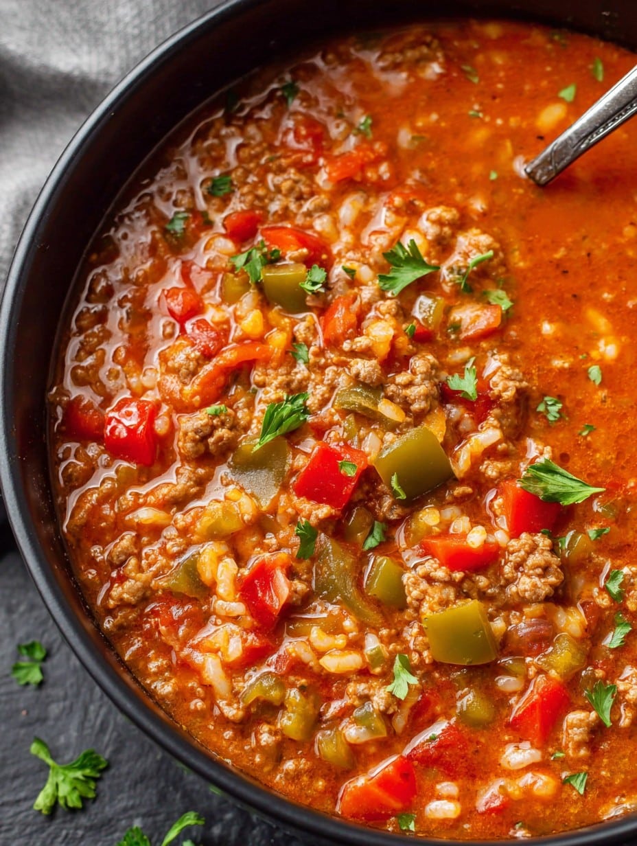 Easy Stuffed Pepper Soup