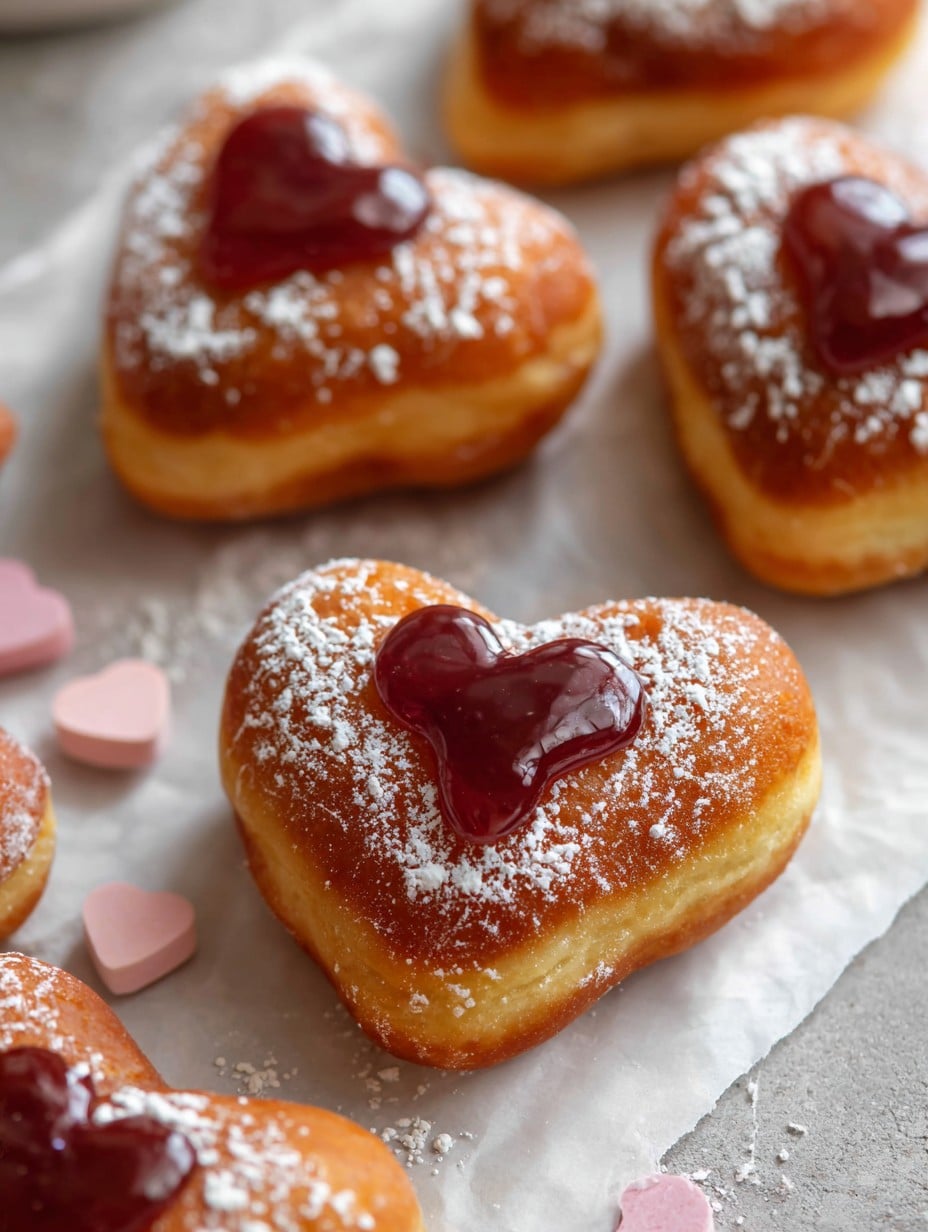 heart shaped doughnuts for valentine's day