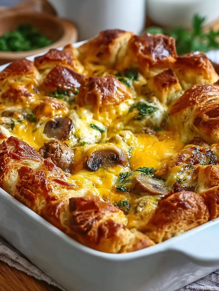 Irresistible Overnight Croissant Breakfast Casserole You’ll Crave Again