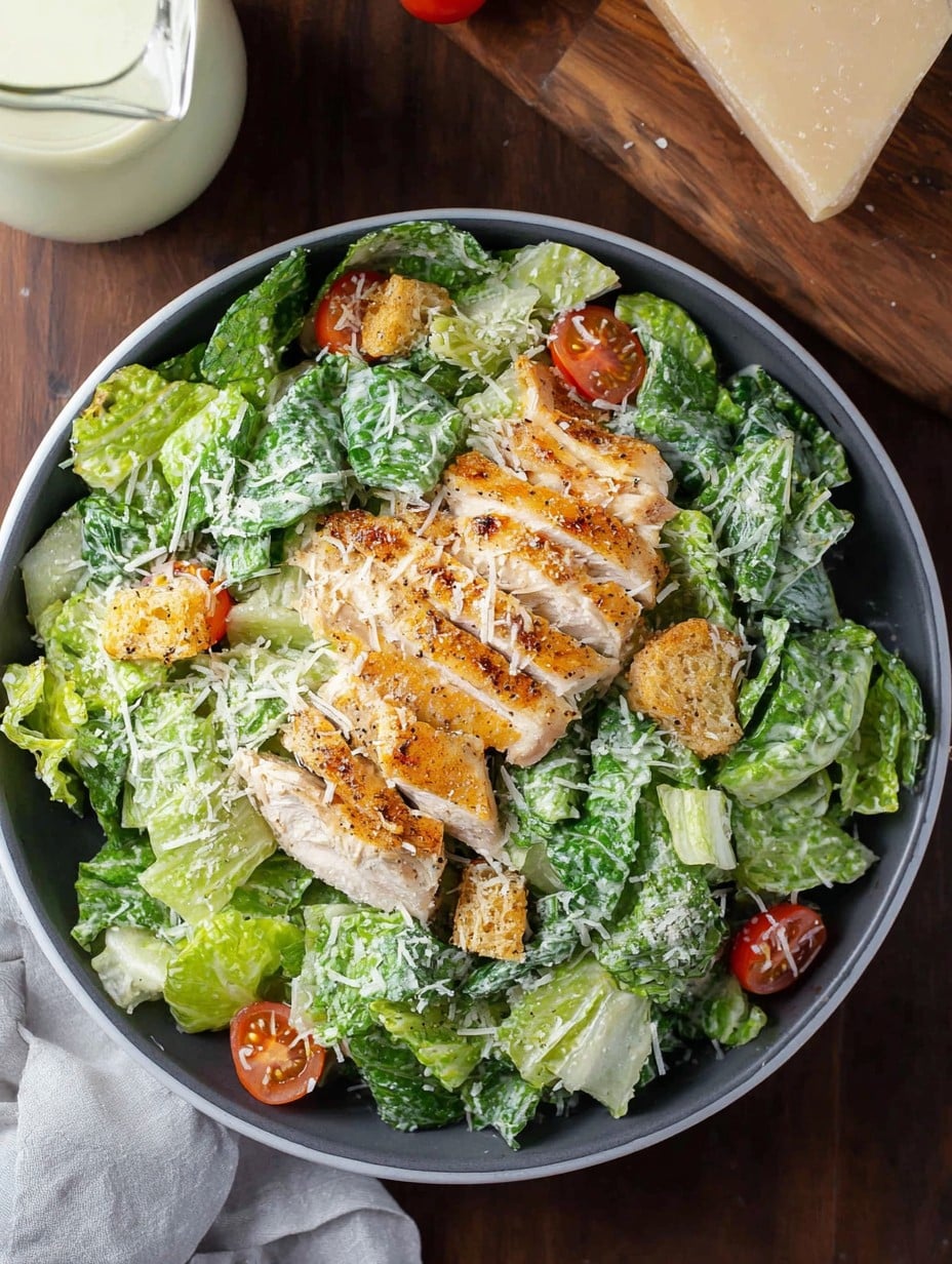 Low Carb Caesar Salad with Chicken