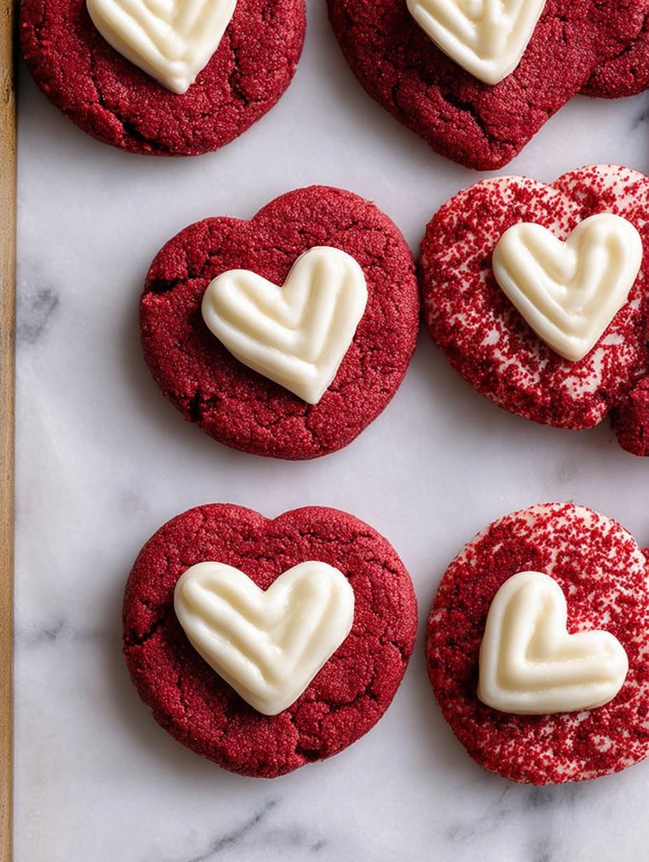 Red Velvet Sugar Cookies Valentine’s Day dessert