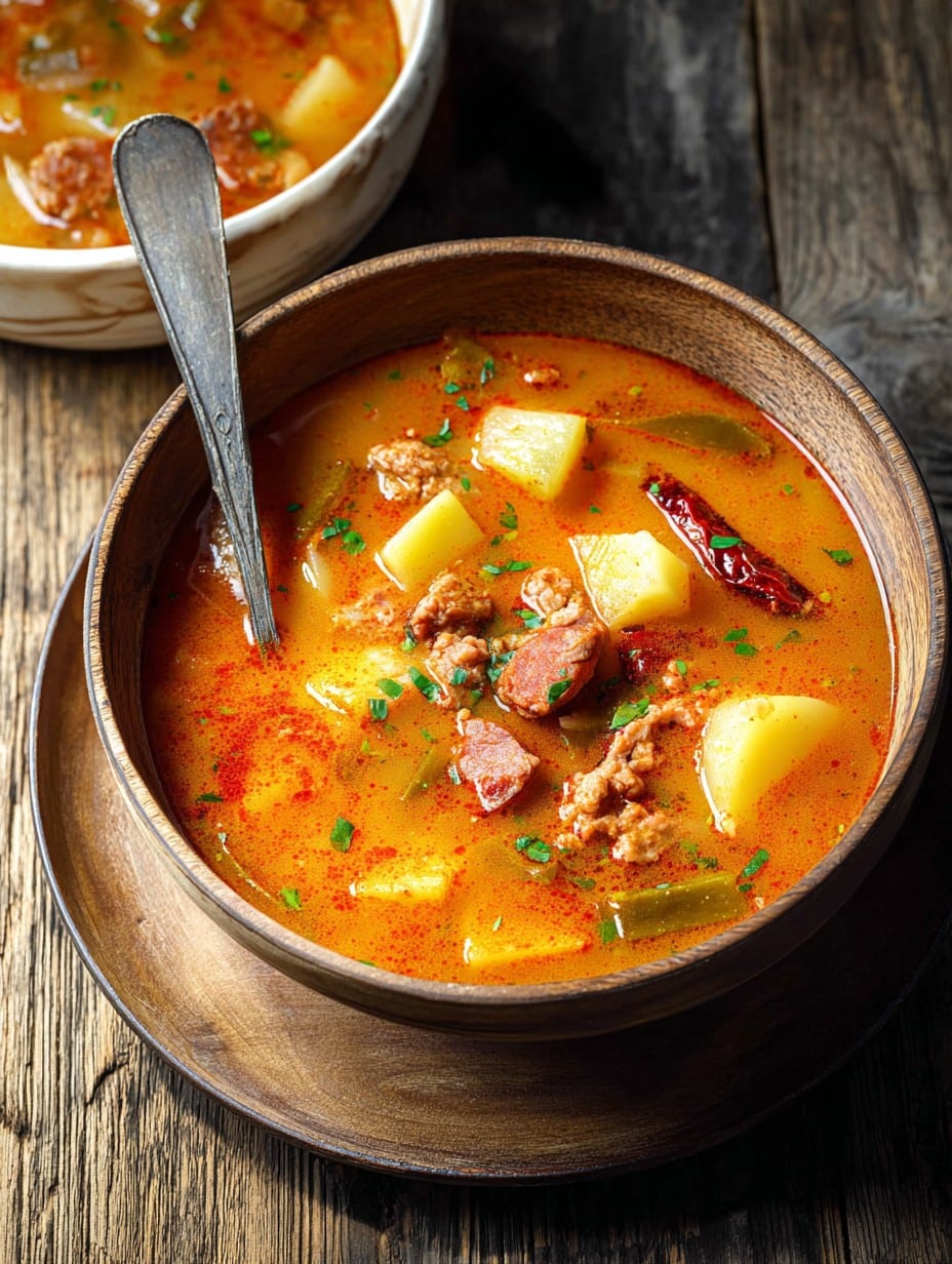 Spanish Potato Soup with Chorizo