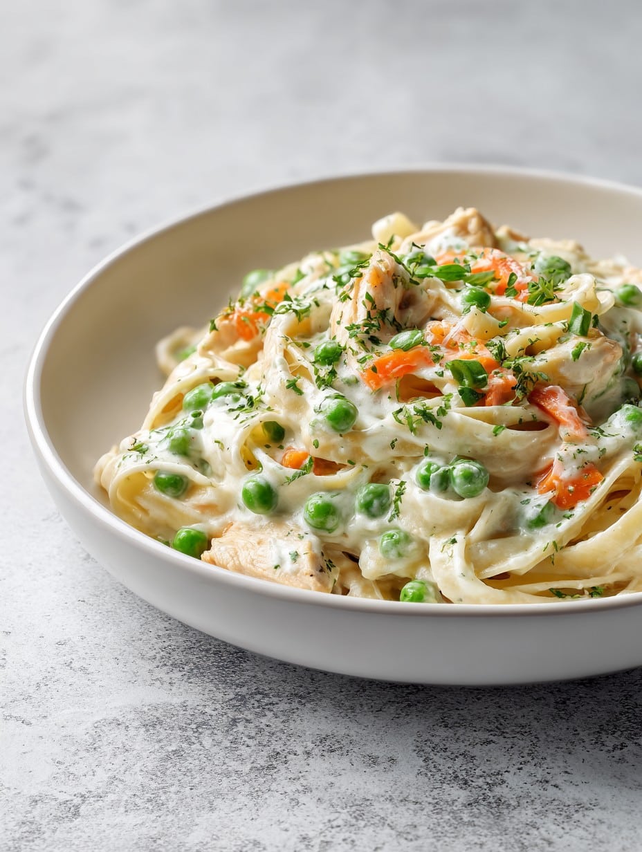 15. Easy Make-Ahead Chicken & Veggie Alfredo Freezer Meal
