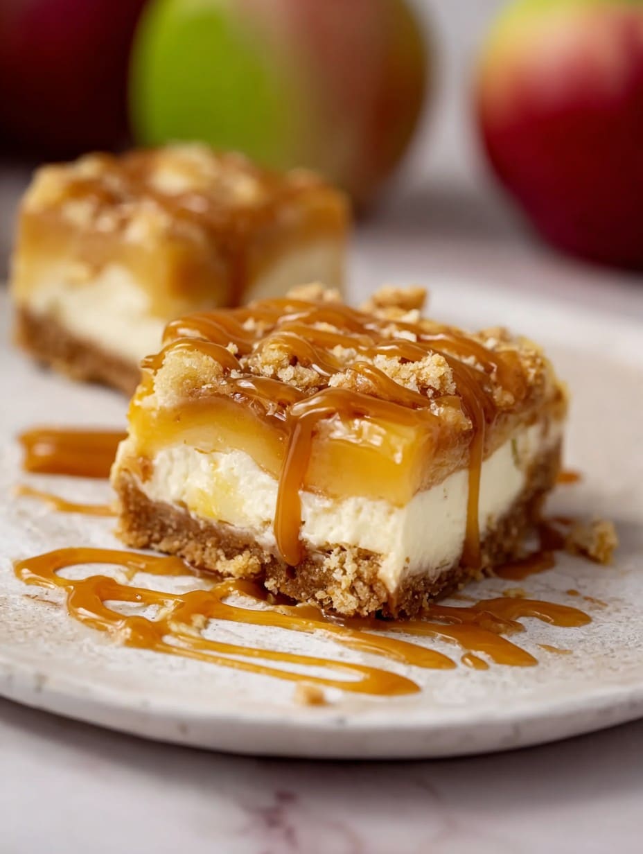 Caramel Apple Cheesecake Bars