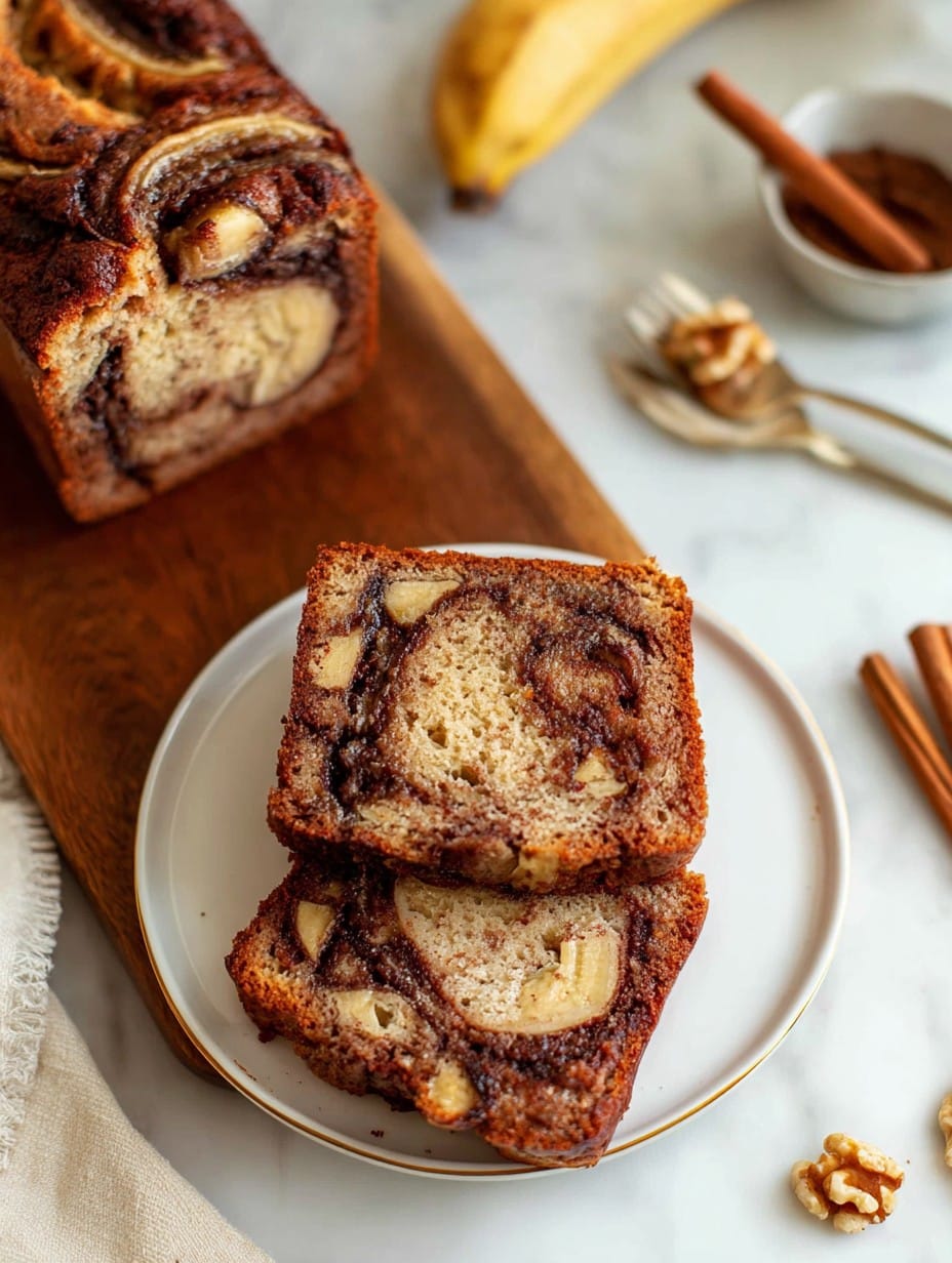 Cinnamon Swirled Banana Bread