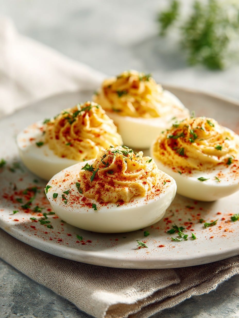 Classic Deviled Eggs with Paprika
