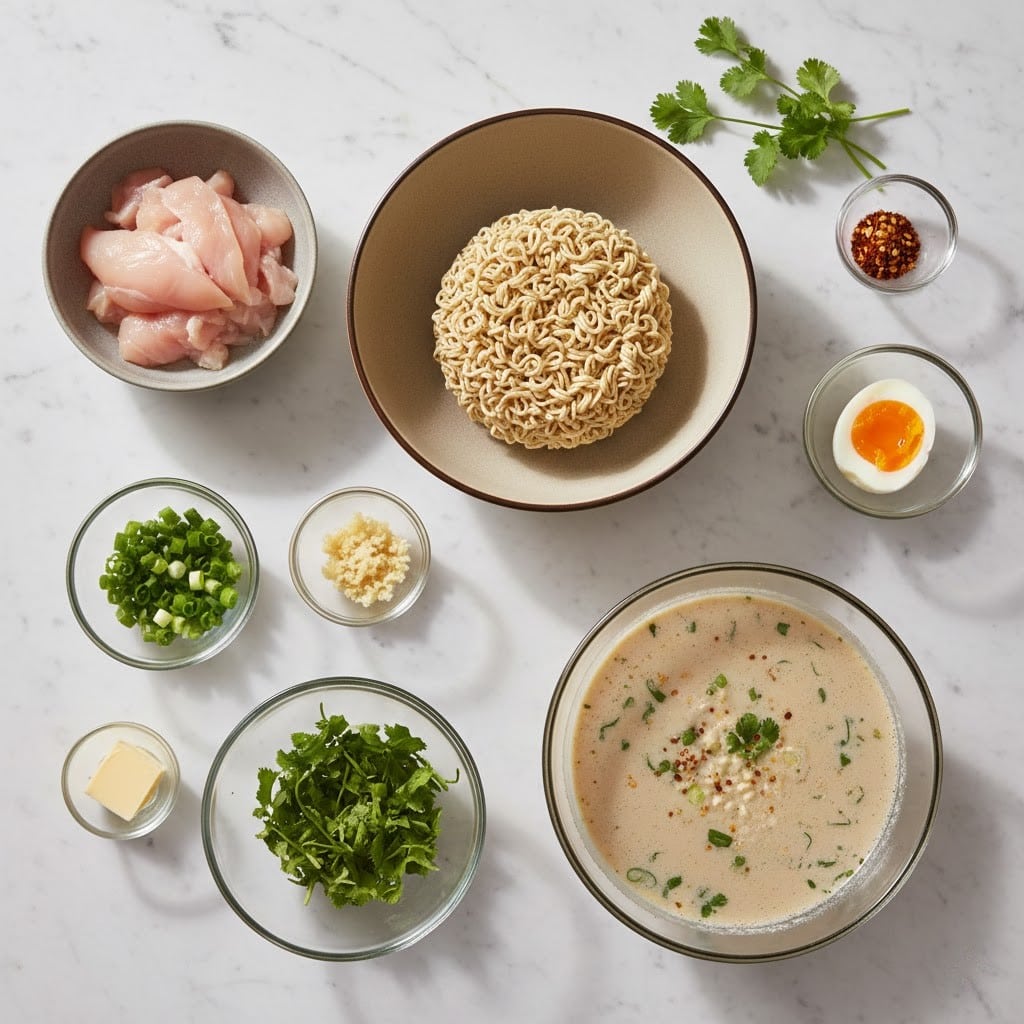 Creamy Garlic Chicken Ramen