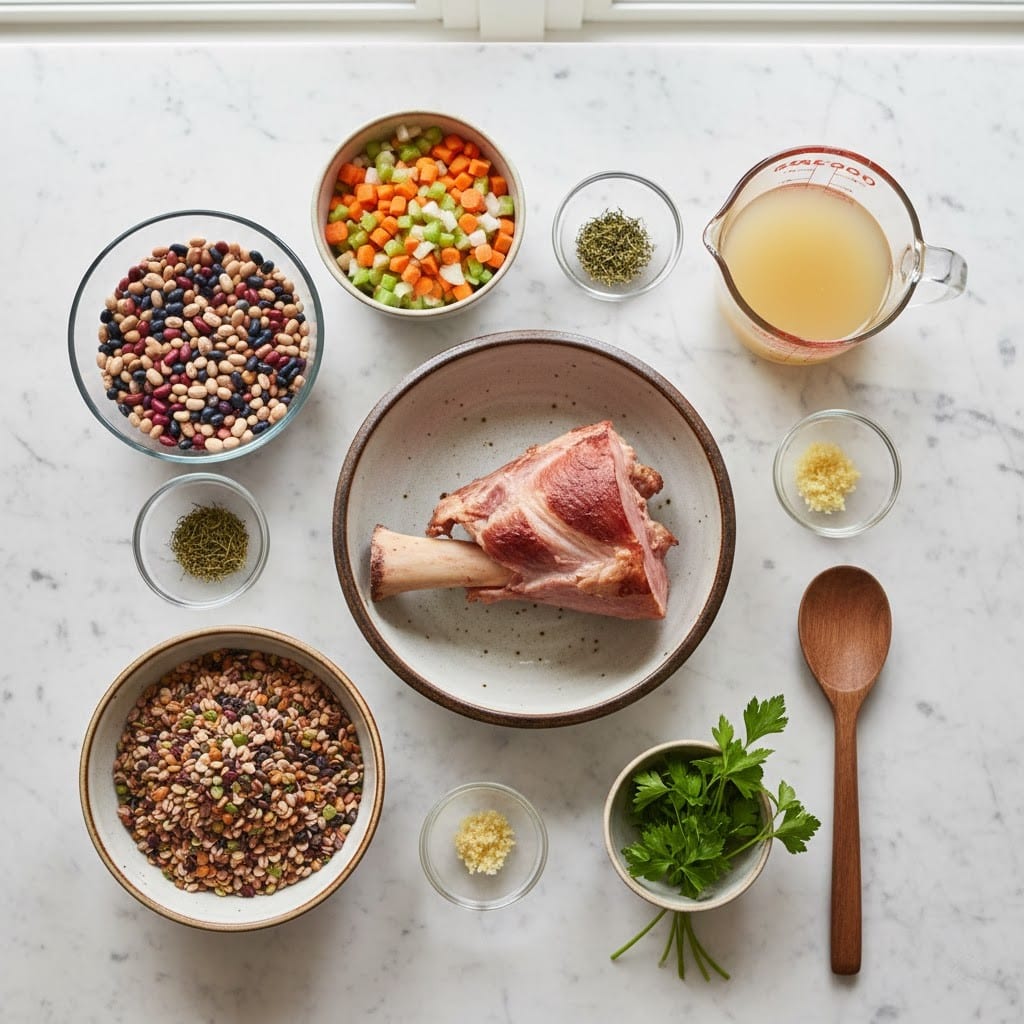 Crock Pot Ham Bone and Bean Soup