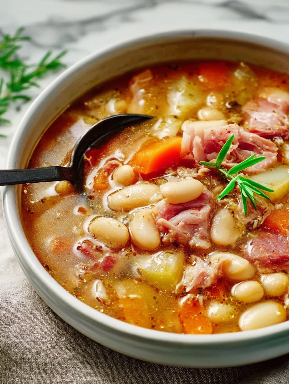Crock Pot Ham Bone and Bean Soup