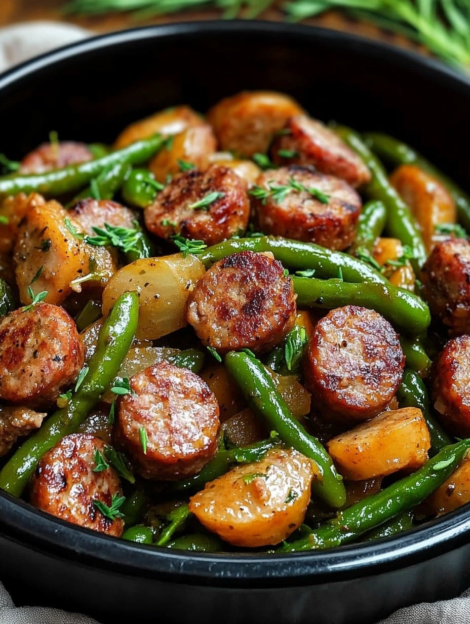 Crockpot Sausage & Green Beans: The Mystery Herb