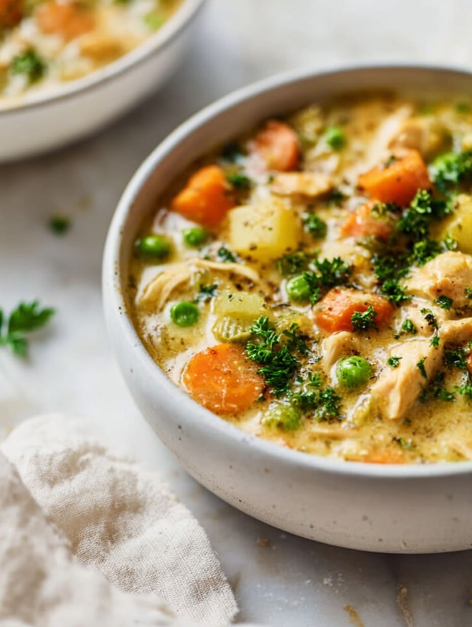 Easy Chicken Pot Pie Soup Recipe