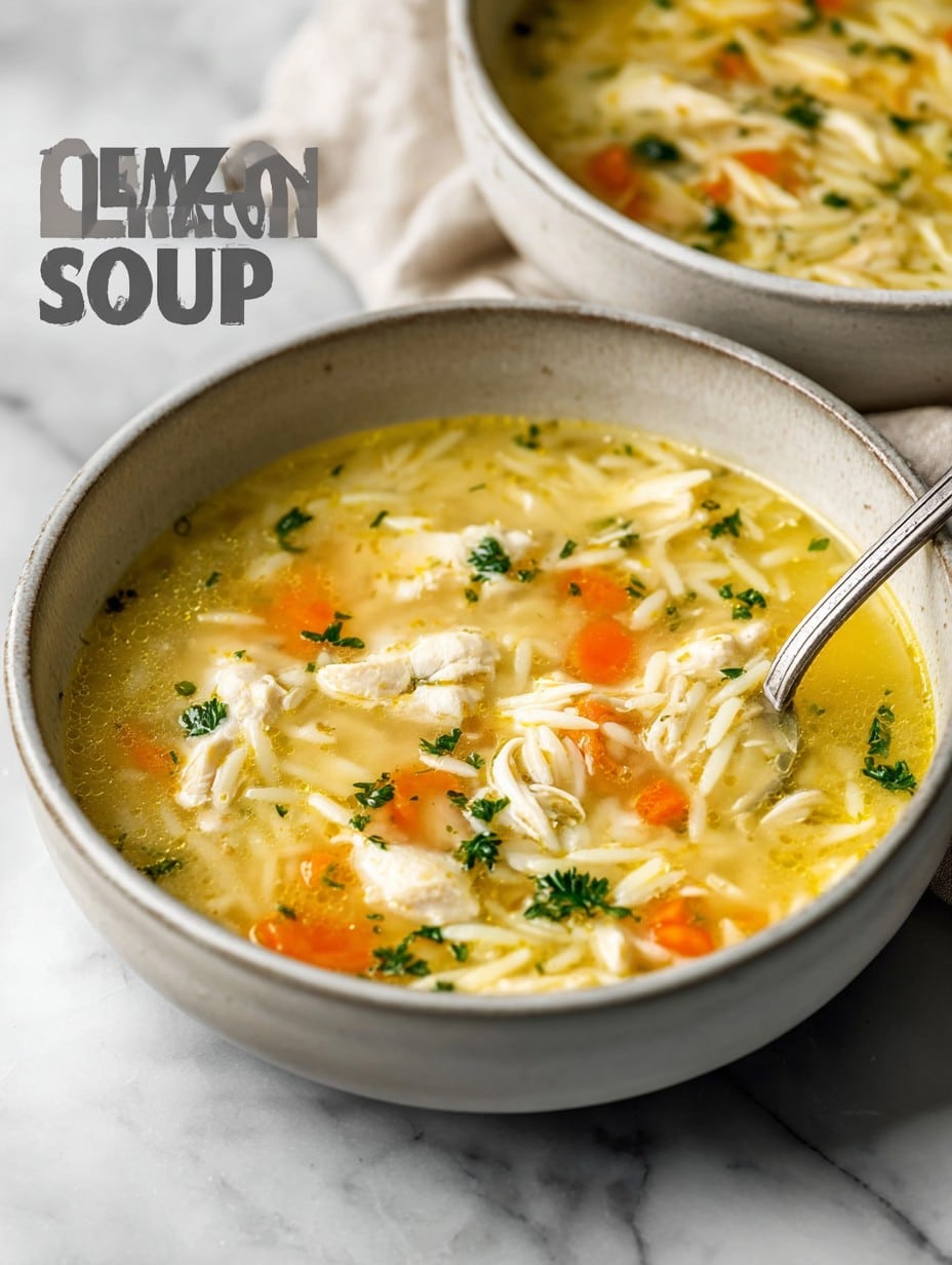 Easy Lemon Chicken Orzo Soup