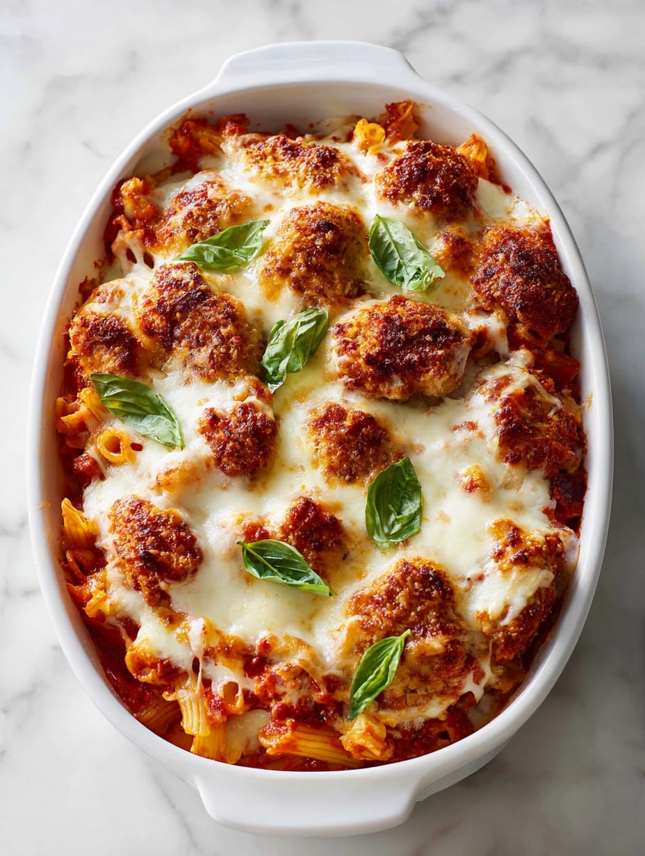 Easy Make-Ahead Chicken Parmesan Casserole Freezer Meal