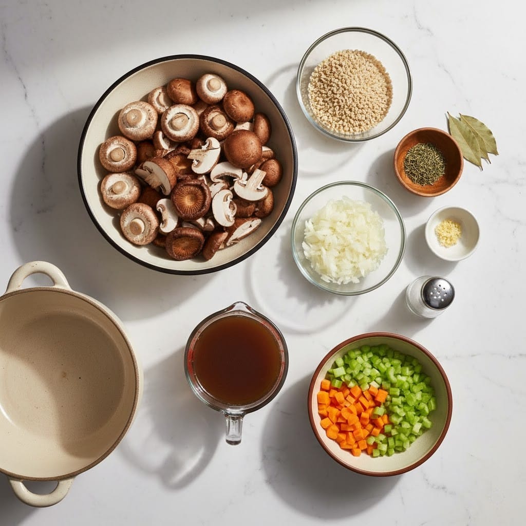 Easy Make-Ahead Mushroom Barley Soup (Freezer Meal)