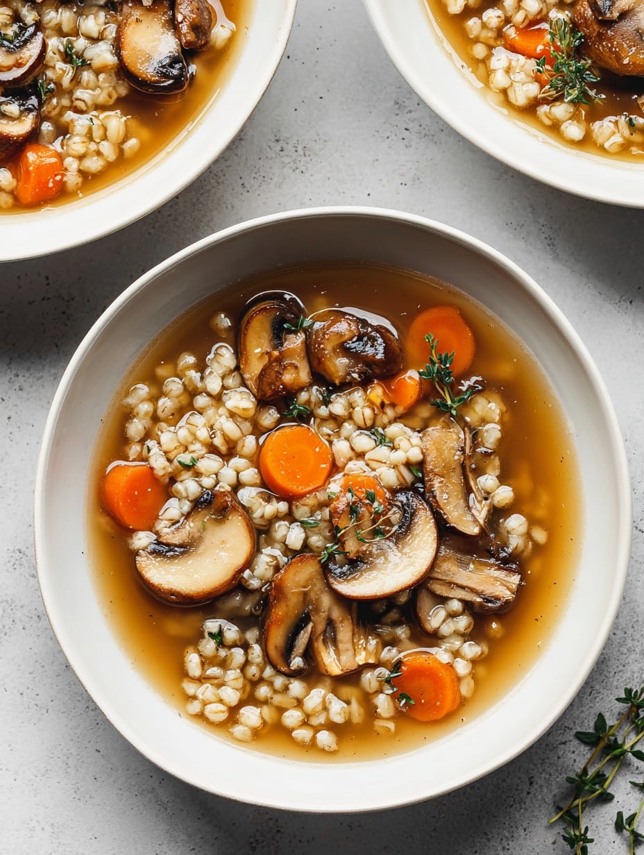 Easy Make-Ahead Mushroom Barley Soup (Freezer Meal)