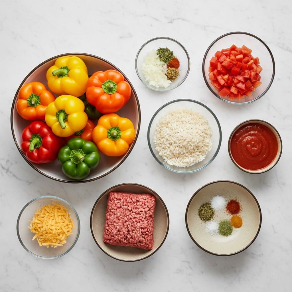 Easy Make-Ahead Stuffed Bell Pepper Freezer Meal Prep