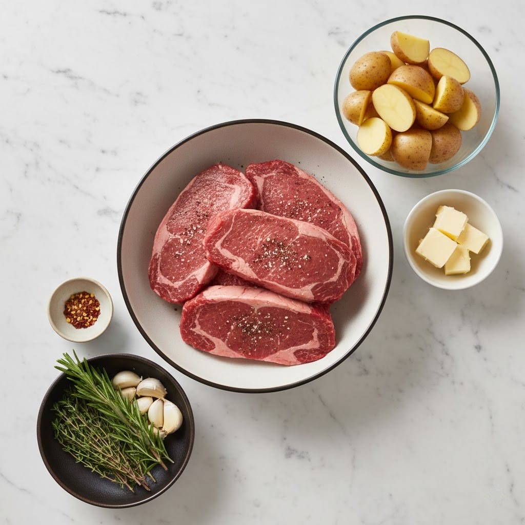 Garlic Butter Steak And Potatoes Skillet