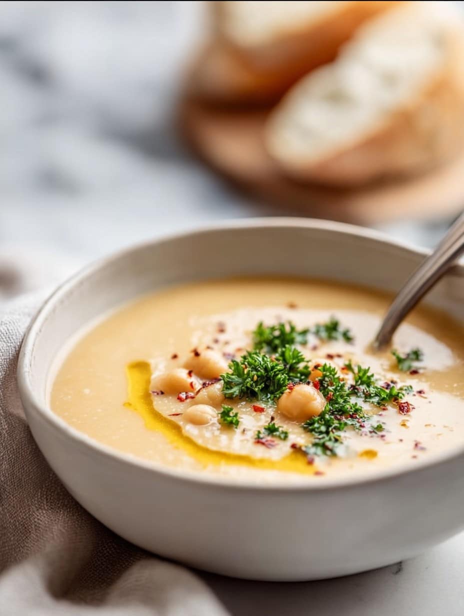 Garlic Chickpea Soup