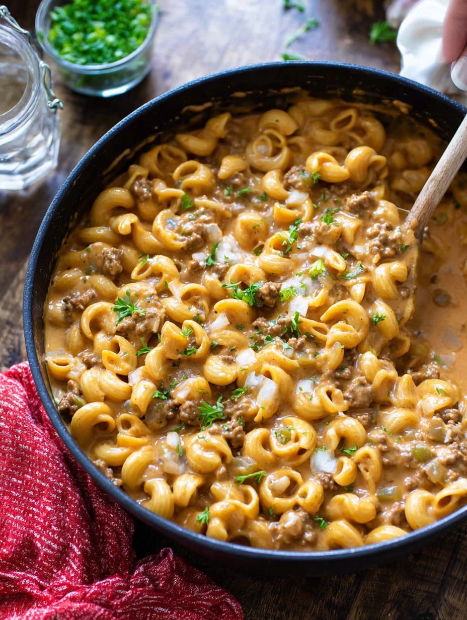 Healthier Homemade One Pot Hamburger Helper