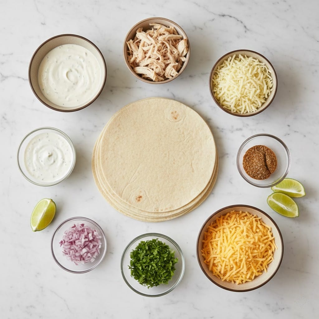 High-Protein Chicken Ranch Quesadilla