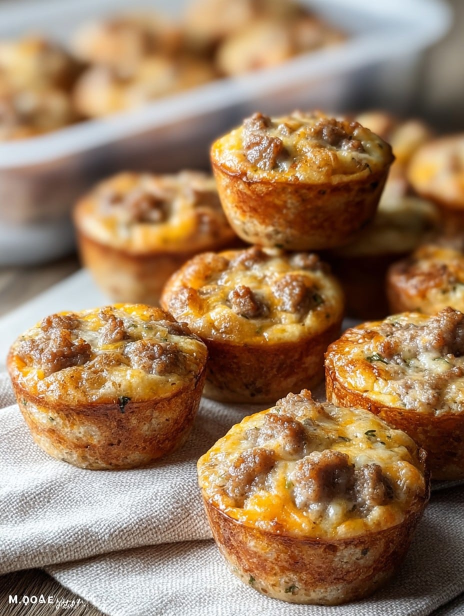 High-Protein Pancake Sausage Mini Muffins