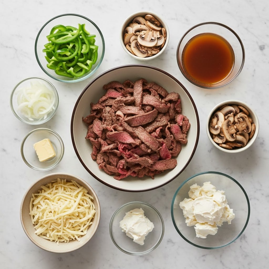 Low Carb Philly Cheesesteak Casserole