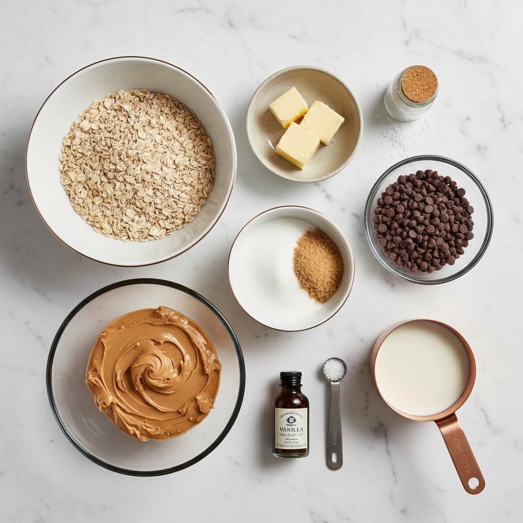 No Bake Salted Caramel Cookies