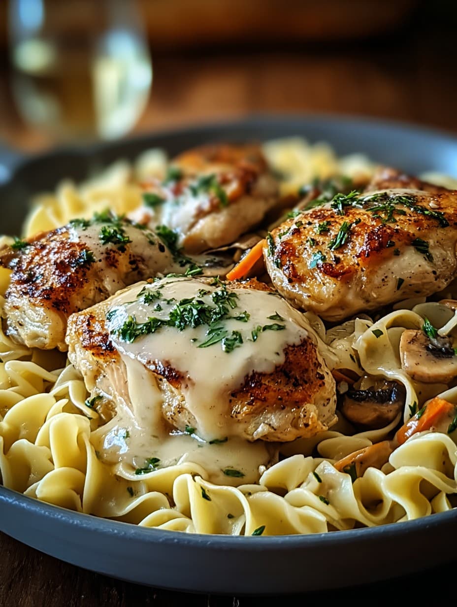 One-Pan Chicken with Buttered Noodles